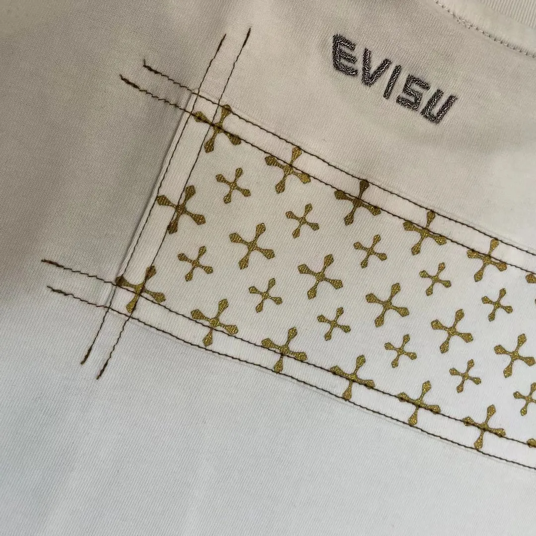 EVISU 2024New Arrival T White Size：S-XXL S 44 96 68 100-120 M 46 102 70 120-140 L 48 108 72 140-160 XL 50 116 74 160-180 XXL 52 122 76 180